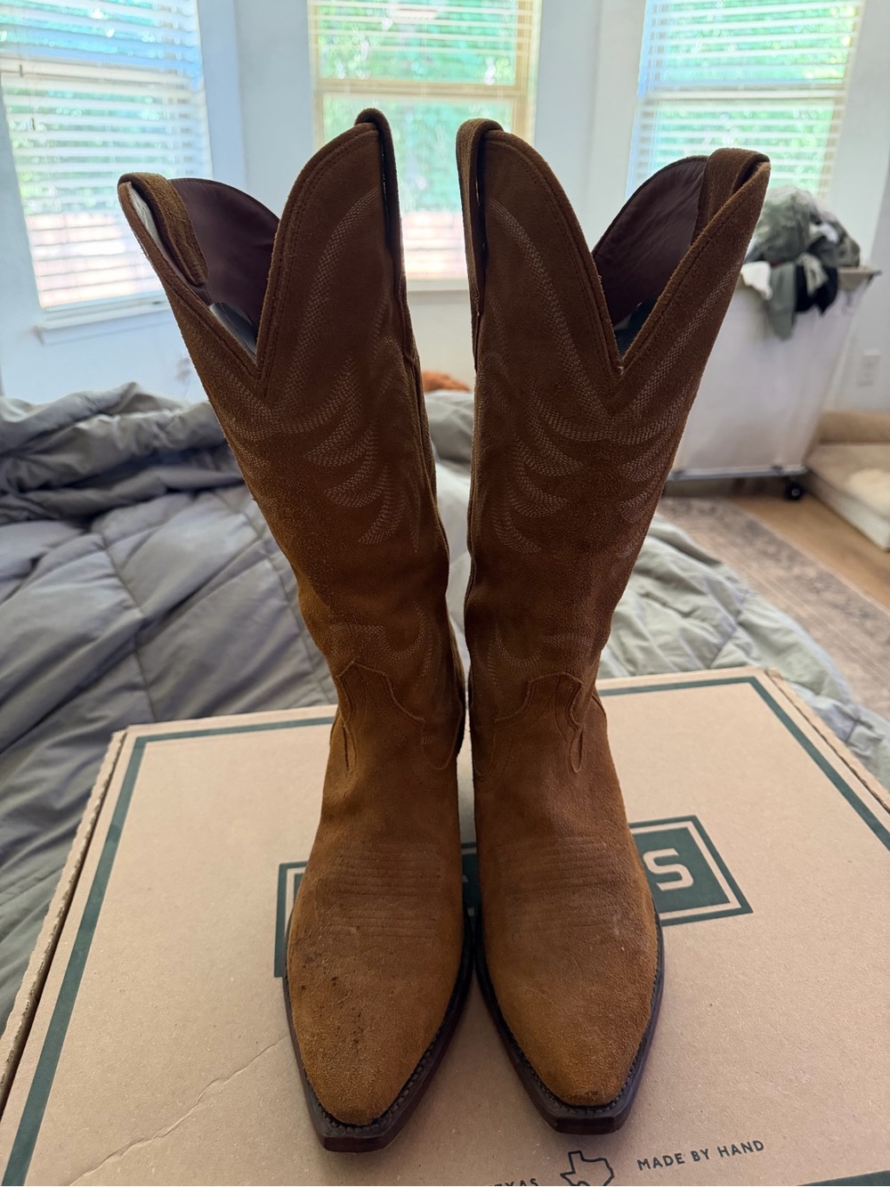 Tecovas The Annie Sienna Suede Cowgirl Boots - Picture 9 of 15